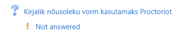 Proctorio kasutamise kirjalik vorm