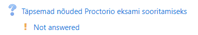 Proctorio kasutamise kirjalik vorm